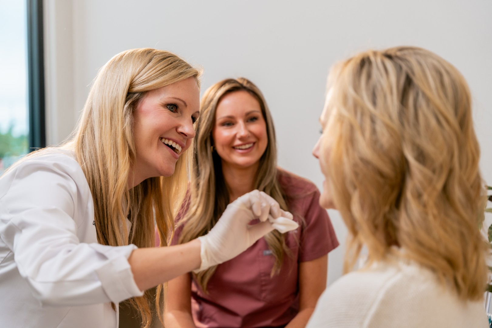 Provider preparing an injectable treatment